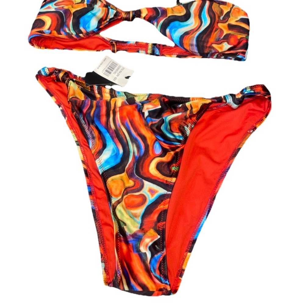 Kendall & Kylie Multicolor Swirl Bikini